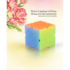 QiYi cube transparent Jelly colour series of SkewB